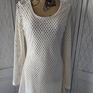 Venus Cream Net Dress